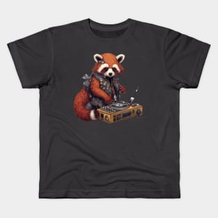 DJ Red Panda Kids T-Shirt